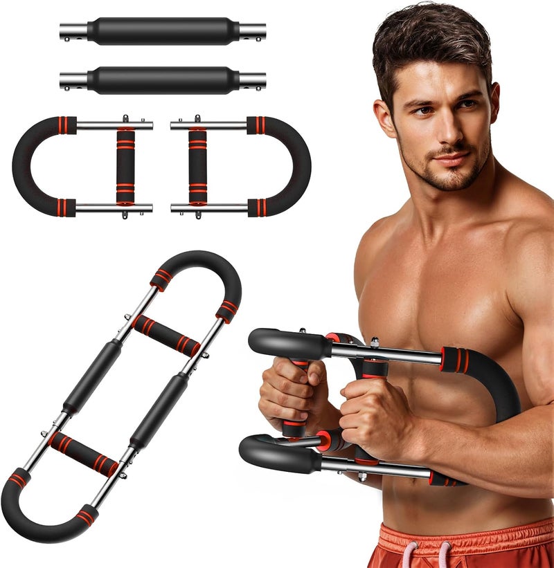 Merach Twister Arm Trainer, Adjustable Power Twister Bar, Chest Workout Equipment for Men, Portable Upper Body Workout Machine, Detachable Spring Resistance Home Fitness Equipment - Image 1